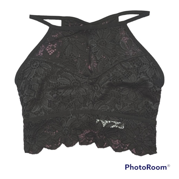 High neck halter lace bralette - Picture 3 of 3